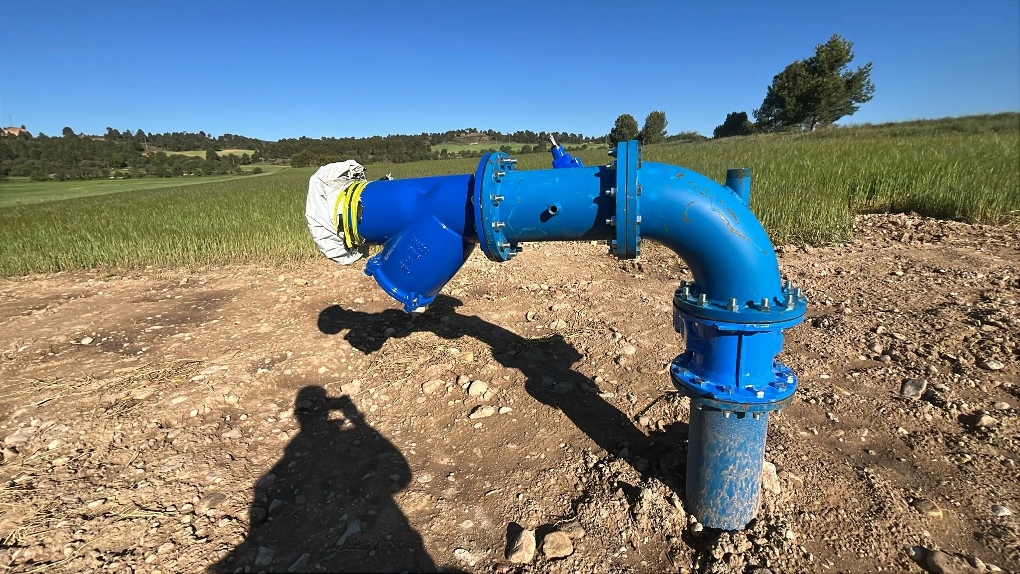 Hidrante de riego instalado en parcela